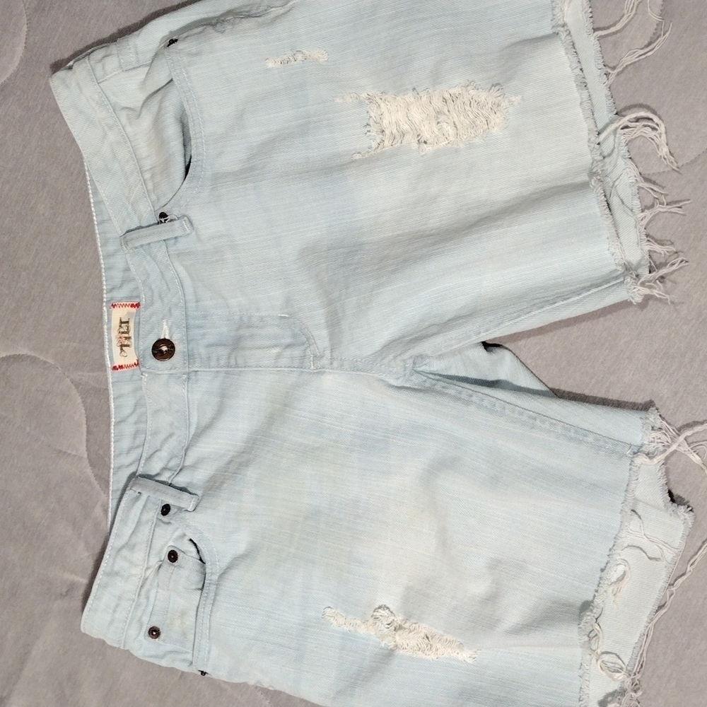 𝅺TILT SZ 11 DENIM CUT OFF Shorts FACTORY DESTROYED